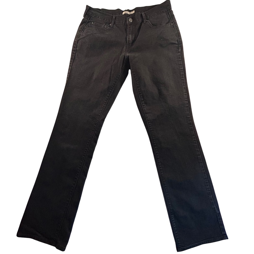 Levi's 505 Straight Jeans Black Denim W31 L34 Classic Fit